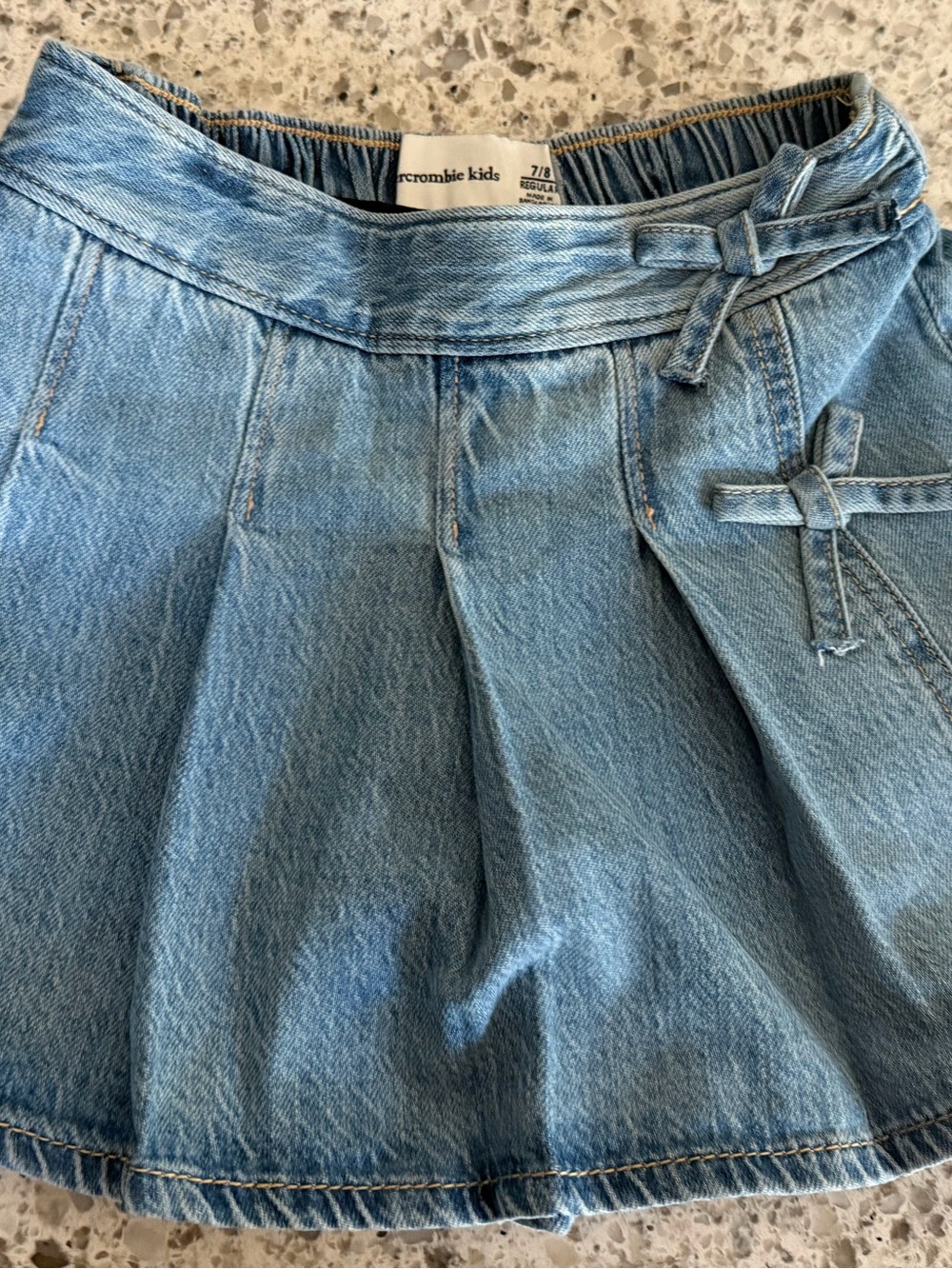 Girls Denim Skirt with built in shorts